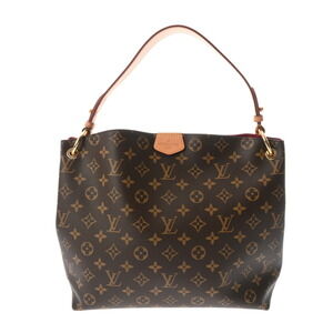 Louis Vuitton Monogram Graceful Shoulder Bag Brown Pivoine Canvas